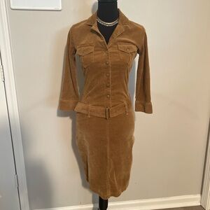 Red Hot Jeans Corduroy Button-Down Belted Dress Size S – Brown Retro Y2K Chic
